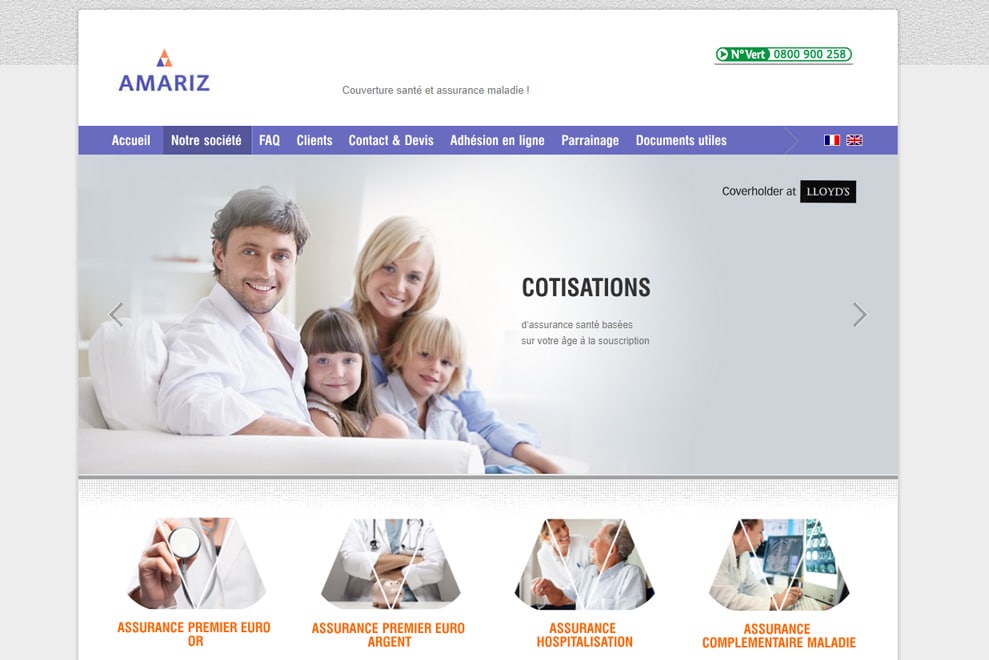 Amariz Limited, assurance maladie pour la France