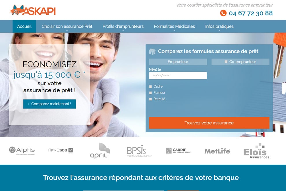 Askapi, comparateur assurances de prêt