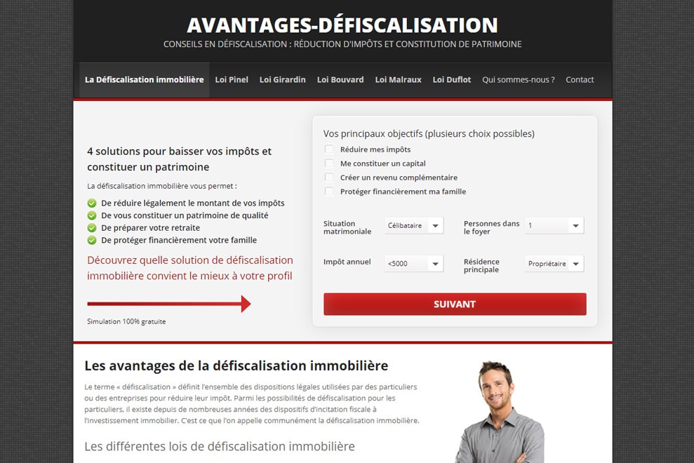 Avantages défiscalisation, défiscalisation immobilière