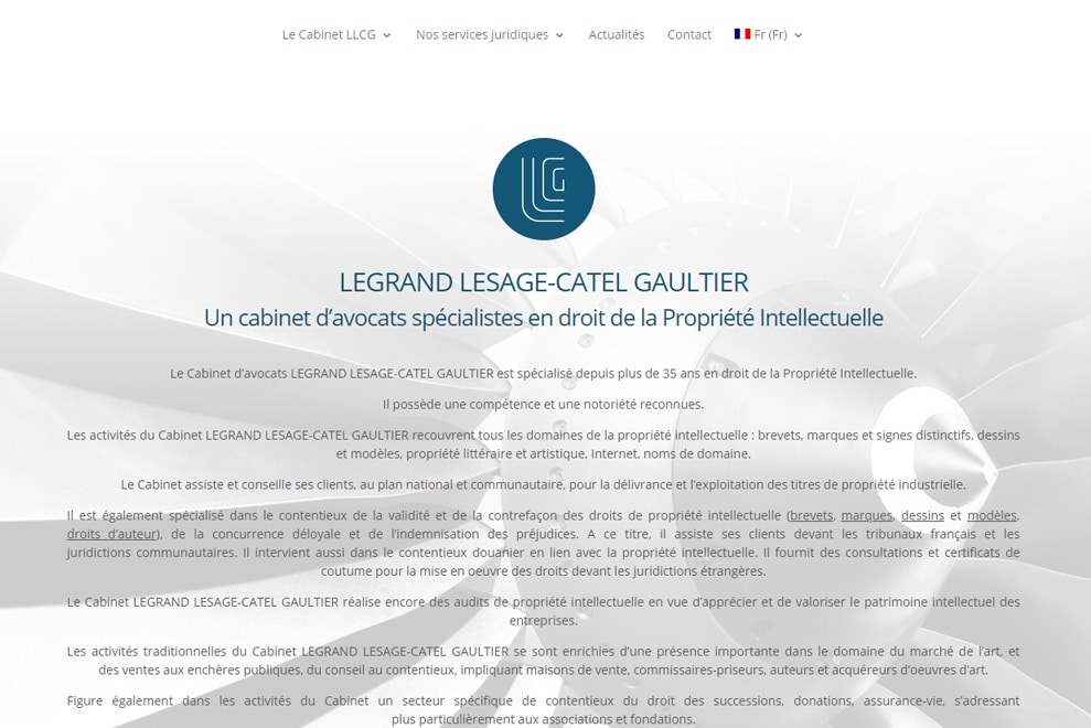 Cabinet Legrand Lesage-Catel Gaultier, avocats droit de la Propriété Intellectuelle