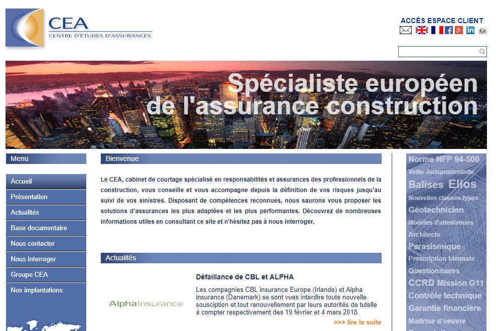 CEA, assurances des professionnels de la construction