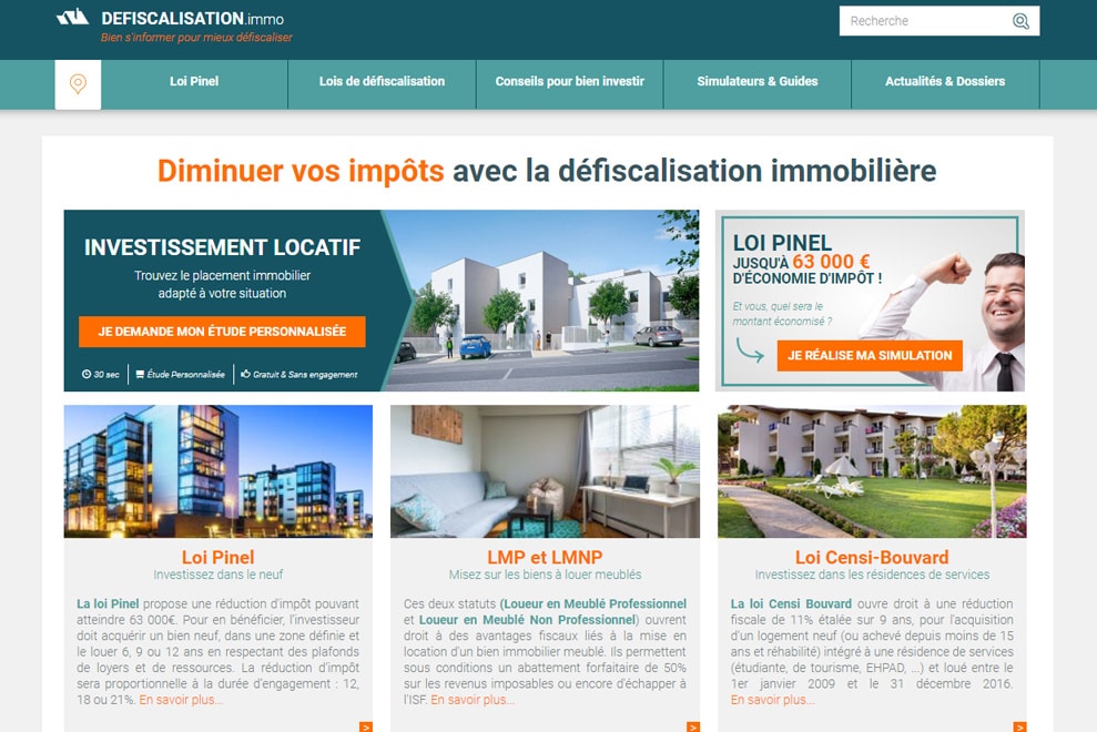 Defiscalisation-immo, défiscalisation immobilière