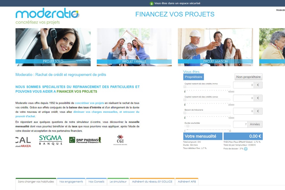 Moderatio, rachat de crédit