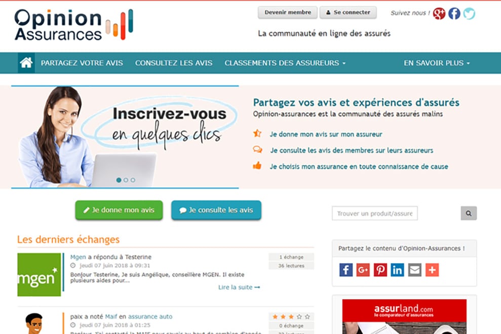 Opinion-assurances, forum assurances et mutuelles