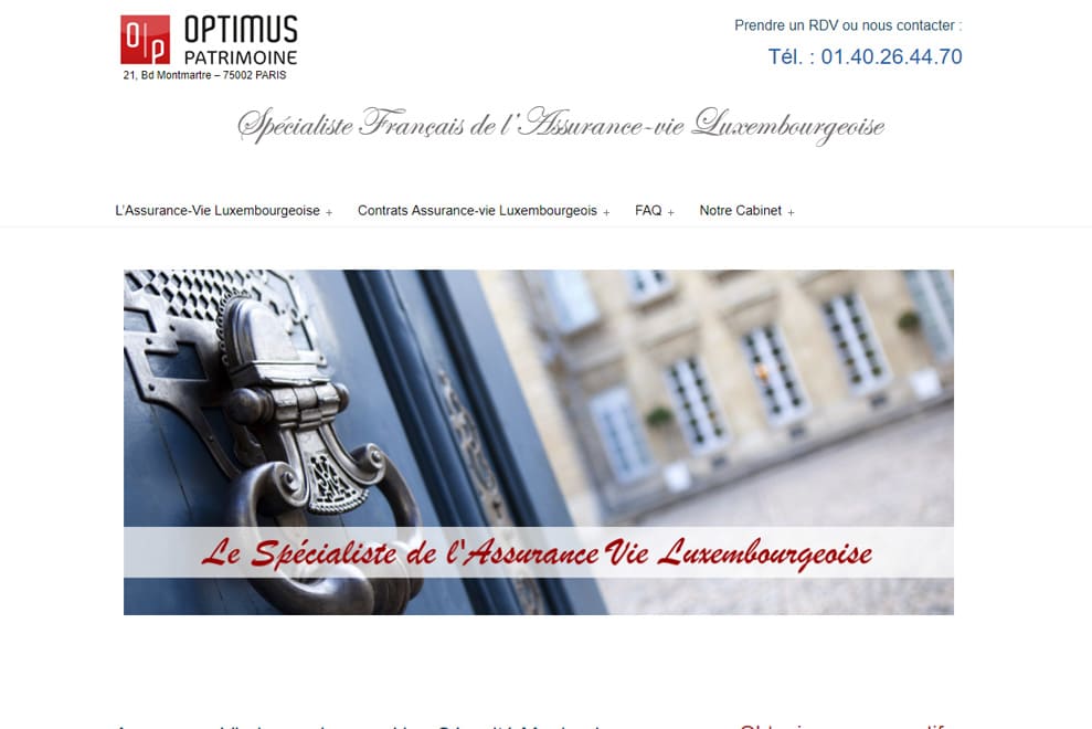 Optimus Patrimoine, assurance-vie Luxembourg
