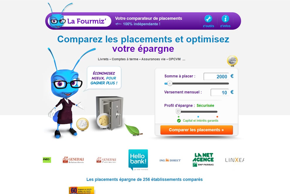 LaFourmiz, comparateur de placements