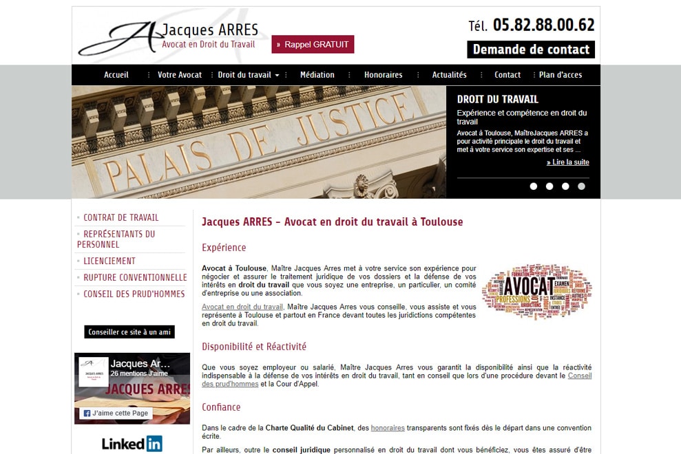 Me Jacques Arres, avocat droit du travail