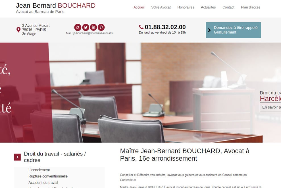 Me Jean-Bernard Bouchard, avocat droit du travail