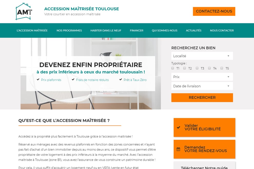 Accession maîtrisée Toulouse, courtier immobilier