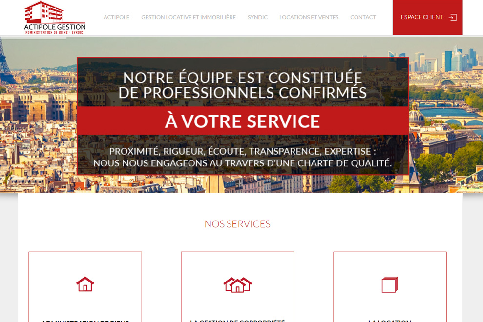 Actipole, gestion immobilière