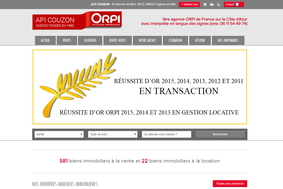 Api Couzon, agence immobilière