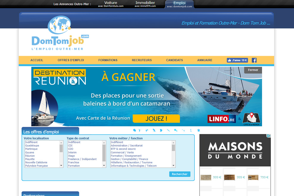 Dom-Tom Job, offres d’emploi