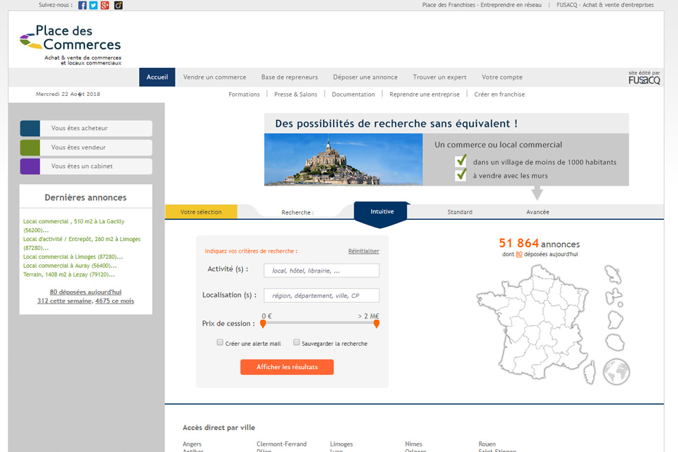 Place des Commerces, immobilier commercial