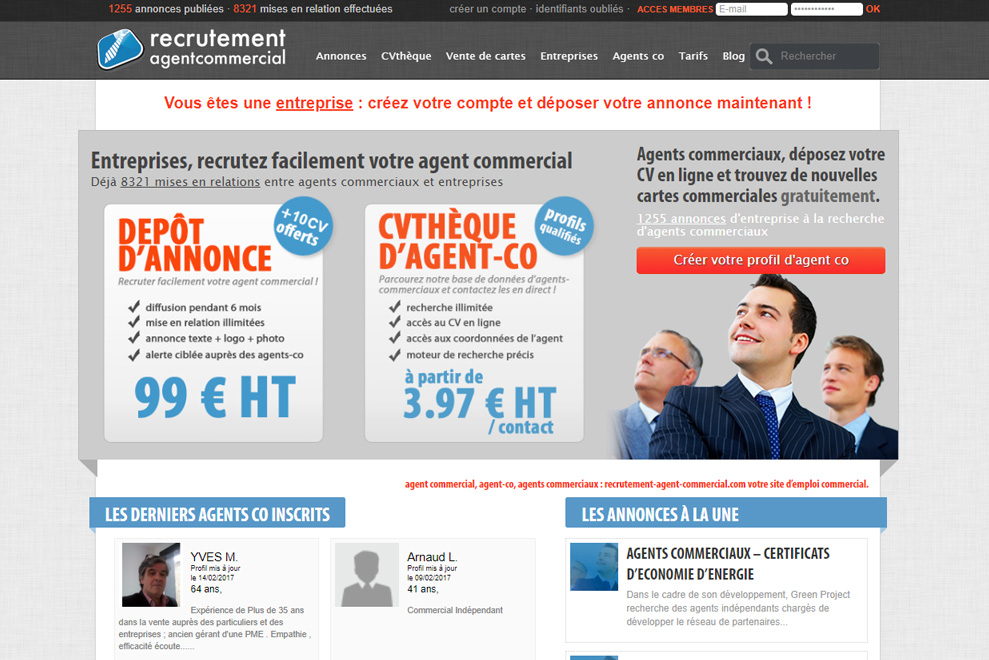 Recrutement Agent Commercial, emploi