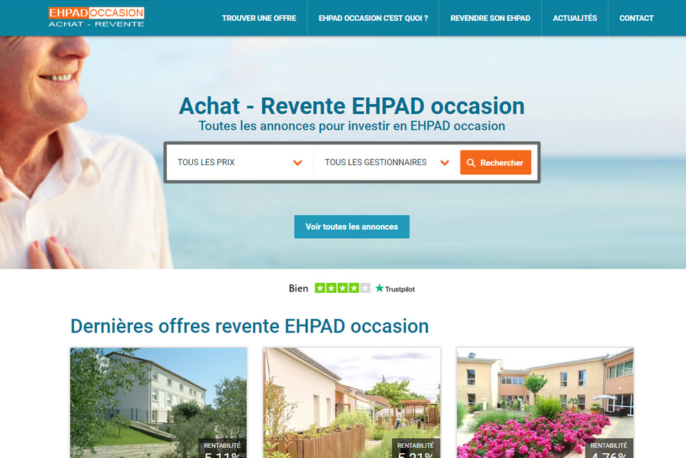 Revente EHPAD Occasion, investissement locatif