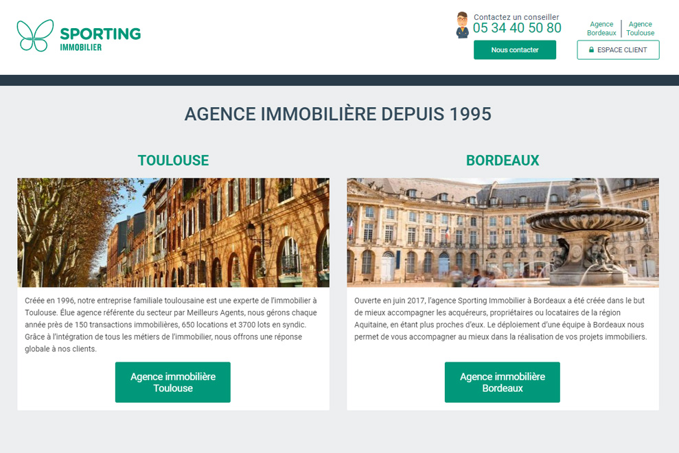 Sporting-immobilier, agence immobilière