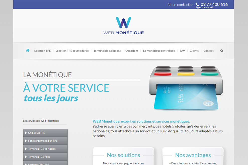 Web monétique, terminal de paiement électronique