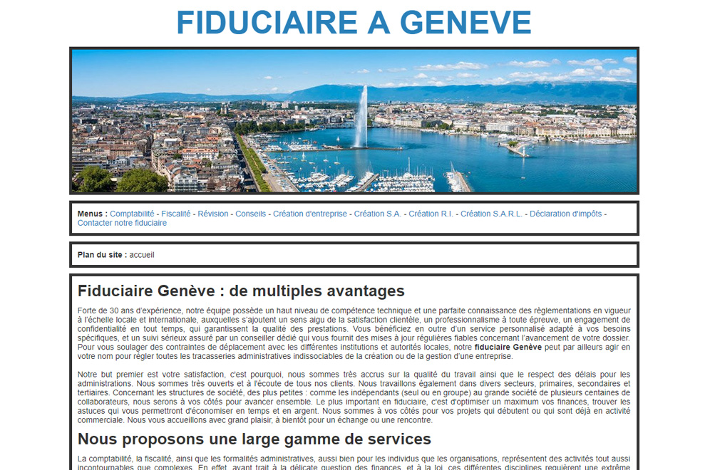 Fiduciaire Genève, expert comptable