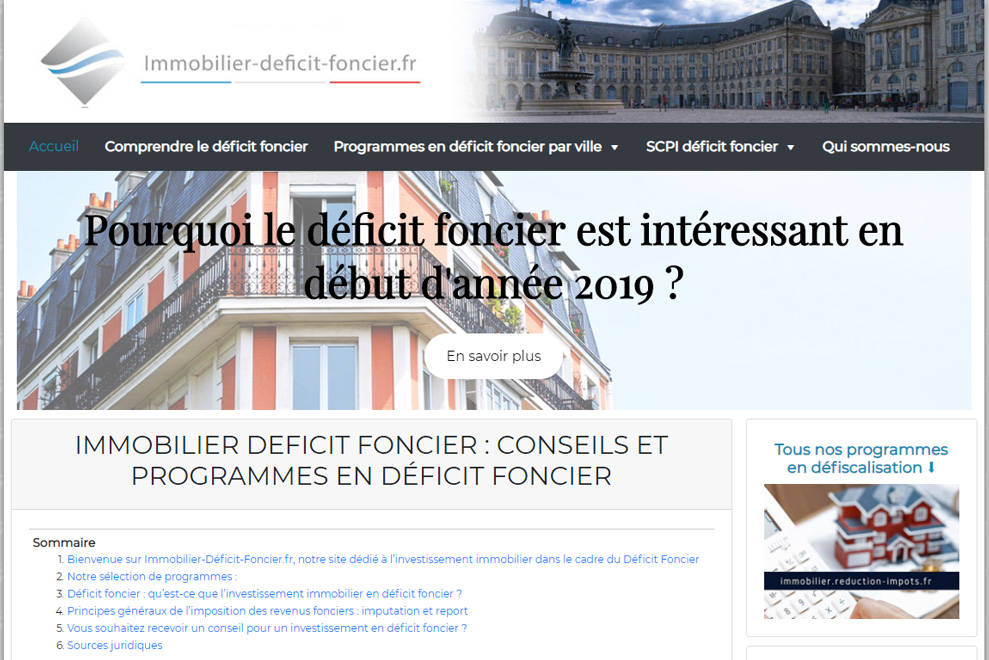 Immobilier-Déficit-Foncier, investir en déficit foncier