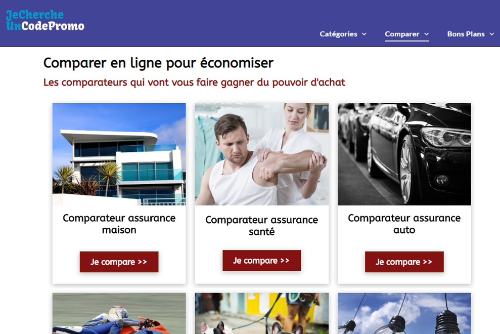 Comparateur d’assurances : comparer avec JeChercheUnCodePromo