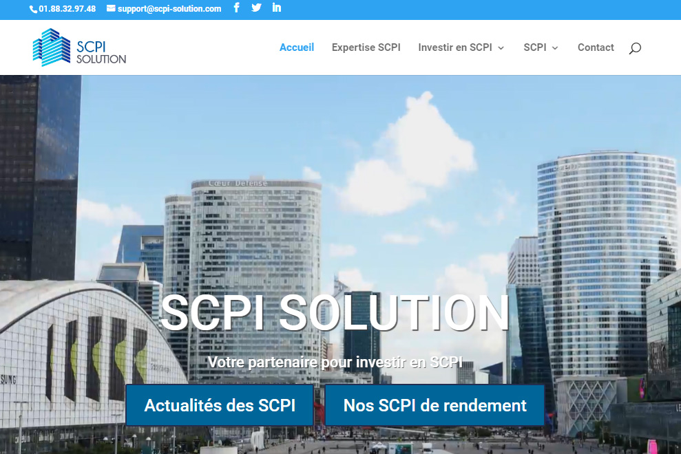 SCPI Solution, investissement en SCPI