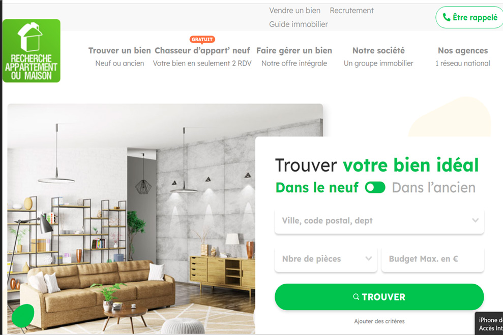 Recherche Appartement ou Maison, courtage en immobilier neuf