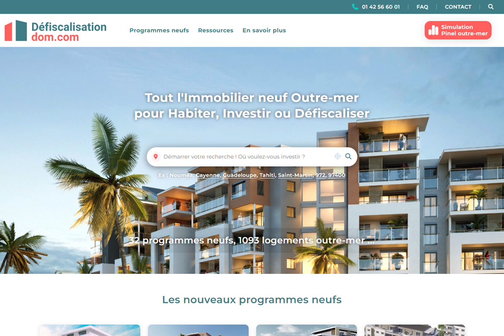 Defiscalisationdom, investir dans l’immobilier neuf Outre-mer